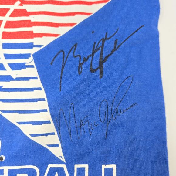 Vintage 1992 Olympic Team USA Basketball T-Shirt Youth Large Single Stitch Blue - Picture 8 of 13